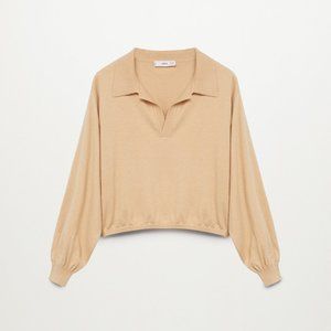 Mango Polo Style Sweater Size Large
